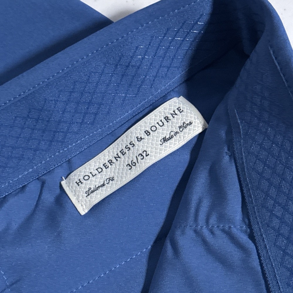 NEW Holderness & Bourne Men's Size 36x32 Maidstone Blue Garvey Golf Tech Pants - Picture 4 of 9